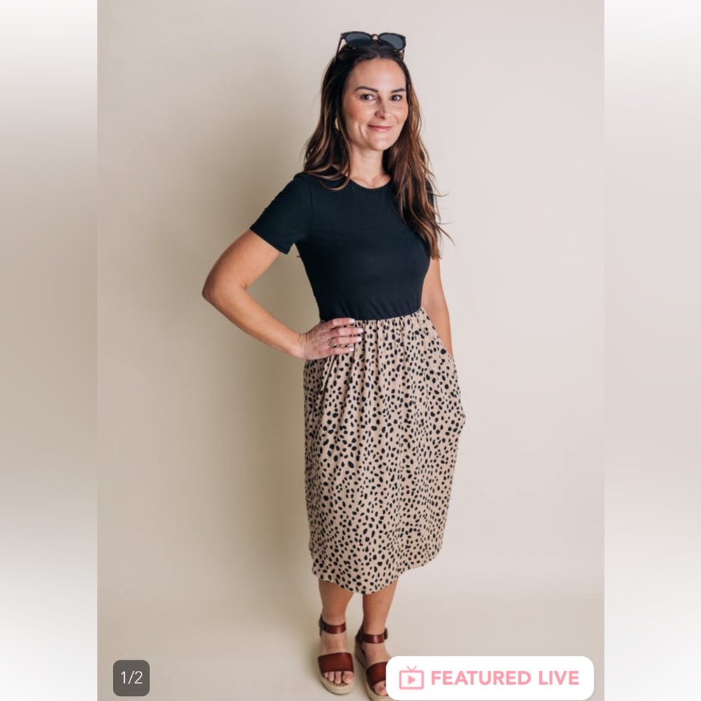 Midi cheetah dress